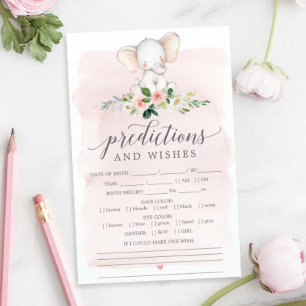 Roze Olifant Baby shower Uitnodiging Kaart