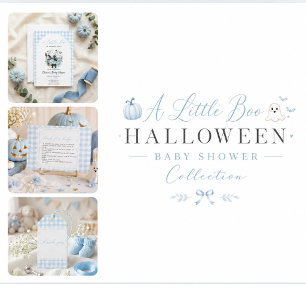 Een Kleine Boo Baby Shower Blauw Halloween Servet