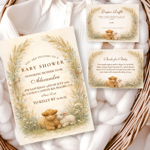 Klassieke Wildernis Baby Shower met Boerderijdiere Servet