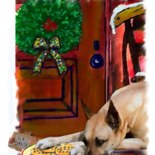 Kerstmis met een herten Great Dane Feestdagen Kaart