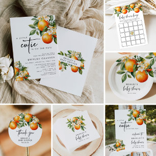 Kleine Cutie Luier Raffle Teken Citrus Baby shower Poster