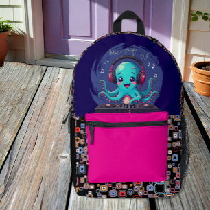 Glimlachende Octopus DJ, Happy Music Party / Verja All In One Uitnodiging