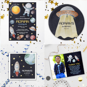 Eerste reis van de eerste verjaardag van de ruimte kinder shirts