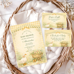 Oude verhalenboek Dwaas Gansje Babyfeestje Servet