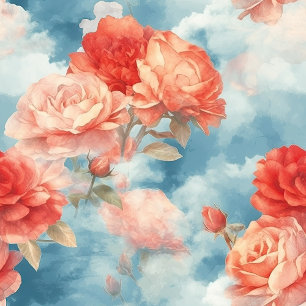 Klassiekers - engelachtige roze en rode rozen in z briefkaart