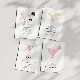 Dank Je Hartelijk Pink Martini Bachelorette Bedankkaart