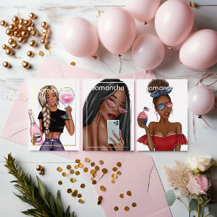 Selfie Woman Birthday Party Folie Invitation Folie Uitnodiging