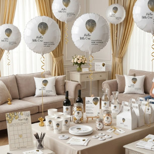 Glitz Baby shower Birthday Party Books for baby Kaart