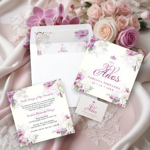 Uitstekende Mis XV Años Spaanse Bloemenorchidee Po Kartonnen Onderzetters