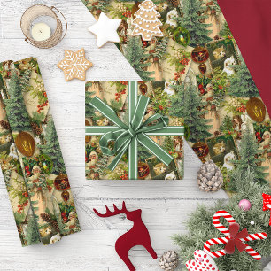 Victoriaans Yuletide Splendor Cadeaupapier