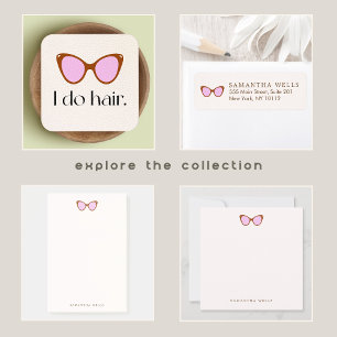 Roze Retro zonnebrillen Persoonlijk Bedankt