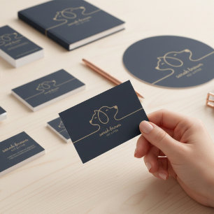 Pet Business Service Cat Dog lineaire logo T-shirt