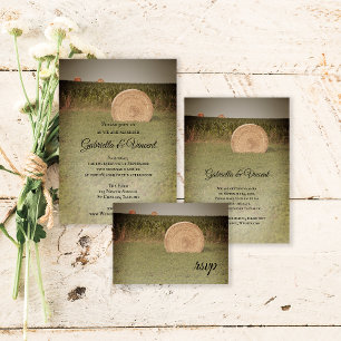 Boerderij Hay Bales Country Wedding RSVP