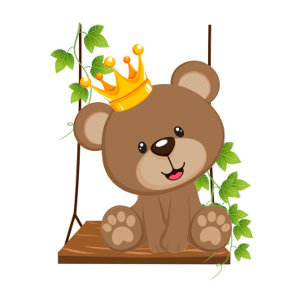 Swing Flora Prince Beer Baby shower Uitnodiging