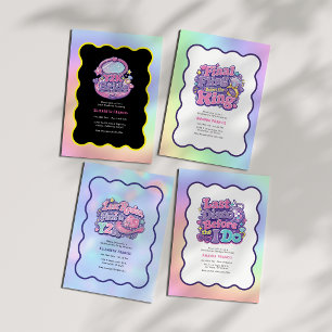 Y2K Bruid Retro '90s Throwback Bachelorette Kaart