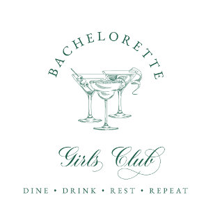 Elegante Bachelorette Girl's Club uitnodiging