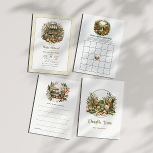 Rustic Farmers Market Baby shower Advieskaart