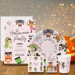 Kinder Halloween kostuum party uitnodiging