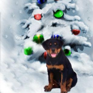 De Giften van Kerstmis van Rottweiler Feestdagen Kaart