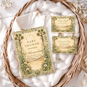 Woestijn Botanische Baby Shower Kaart