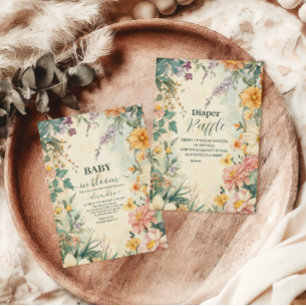 Blush Bloemen Baby in Bloom Baby shower Kaart