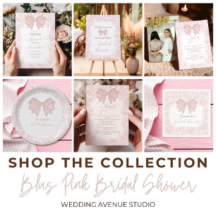 Foto Blush Pink Chinoiserie Floral Vrijgezellenfee Bedankkaart