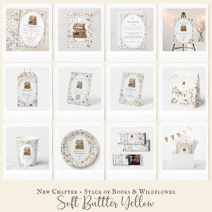 Baby shower Wildflower, Neem een boek mee voor bab Informatiekaartje