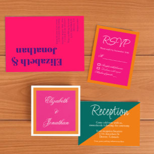 Vibrant Sunrise Minimalist Mix & Match Weddenschap Servet
