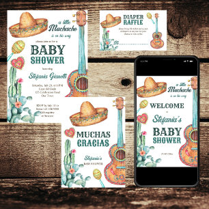 Mexicaans fiesta kleine muchacho-baby shower bedankkaart