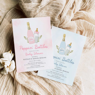 Baby shower met poppen kaart