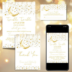 Twinkle twinkle kleine ster baby shower bedankkaart