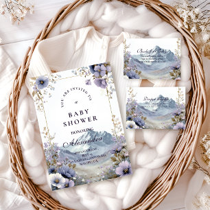 Alpenbloesem Sereniteit Baby Shower Kaart