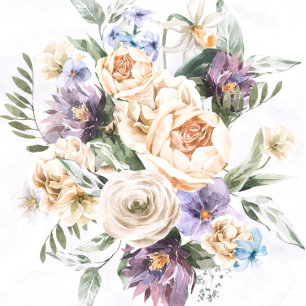 Paarse Peony Wildflower Couples Shower Invites