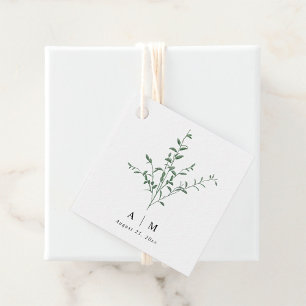 Simple Modern Branch Botanical Photo Wedding Kaart
