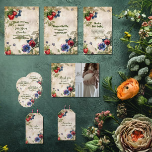  Berry Sweet Wild Berries Baby shower Ronde Sticker