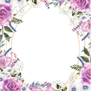 Paarse Waterverf Peony Gold Couples Kaart