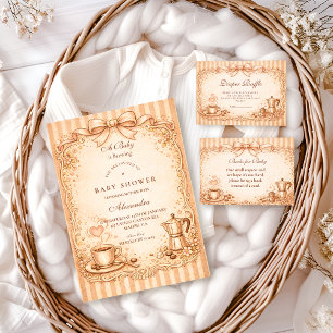 Rustieke koffie baby shower servet