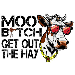 moo uit het hooi Grappige Koe met Brillen Zweet Tote Bag