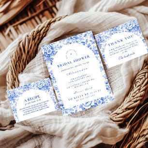 Oude Blauwe Tuin Bruidsdiner Bedankkaart