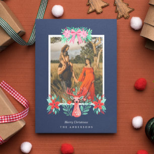 Kerstvakantie rendieren Floral Koffiemok