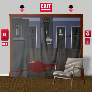 Nep dwangbuis krankzinnig asiel Halloween kostuum Trui