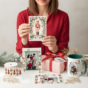 Moderne grillige Fa La Notenkraker Kerstmis Inpakpapier Vel