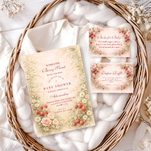 Strawberry Bloesem Baby Shower Servet