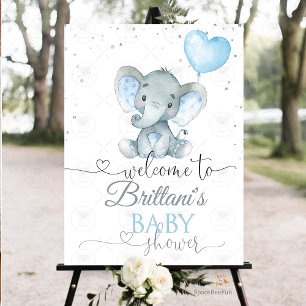 Safari olifant gevouwen dank u kaart Baby shower