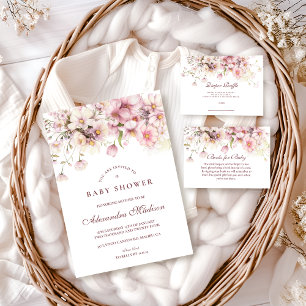 Blush Wildflower Tuin Luiers Raffle Informatiekaartje