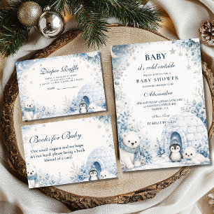 Blauw Baby Het Is Koud Buiten Baby Shower Servet