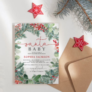 Kerst Baby shower Boek voor Baby Behuizing Kaart