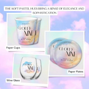 Ze zit op cloud 9 Kleurrijke Pastel Vrijgezellenfe Spandoek