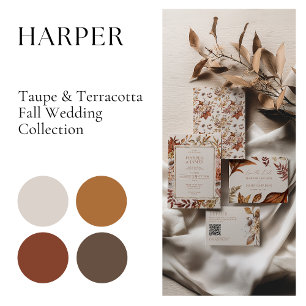 Elegant Boho Terracotta herfst bruiloft programma