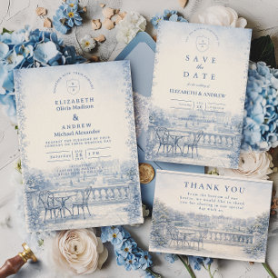 Trouwlocatie French Blue Estate Terras RSVP Kaartje
